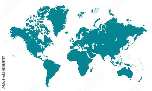 World map Illustration, world map picture, world map vector image, modern world map, Illustration, eps 10, worldwide, all continents, all countries, worldwide project