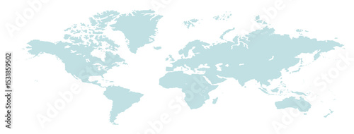 World map Illustration, world map picture, world map vector image, modern world map, Illustration, eps 10, worldwide, all continents, all countries, worldwide project