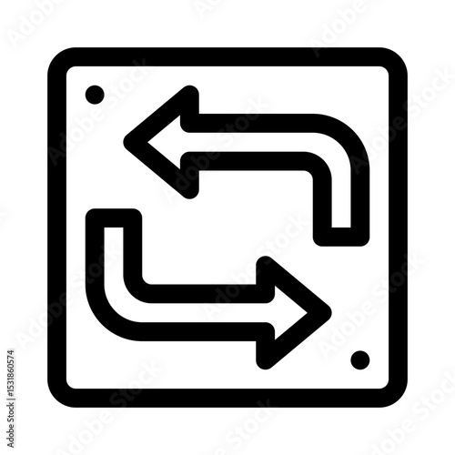 Arrow sync line icon