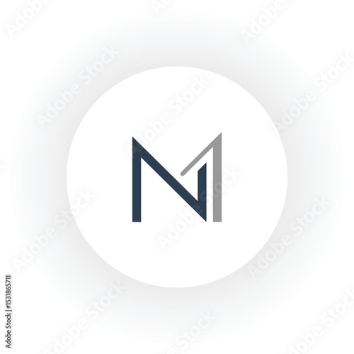 Graphic design MN Letter Logo Template