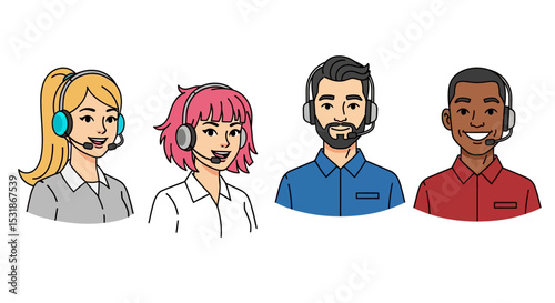 Diverse Customer Support Team Professional Headshots for Website or Marketing