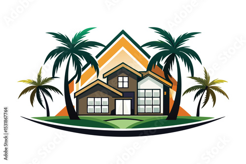Luxury Tropical House Design Palm Trees, Ocean Views, and Modern Architecture