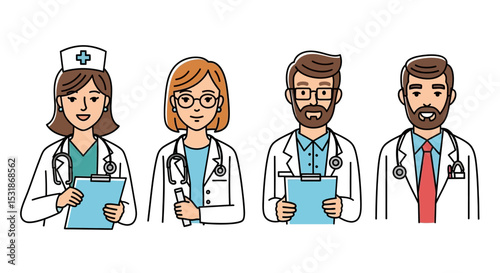 Healthcare Professionals Doctors and Nurses Providing Medical Care