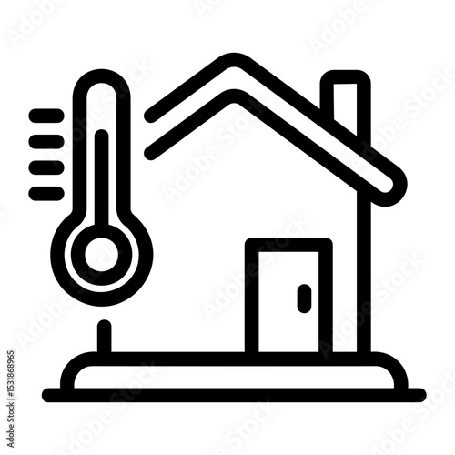 temperature sensor Line Icon