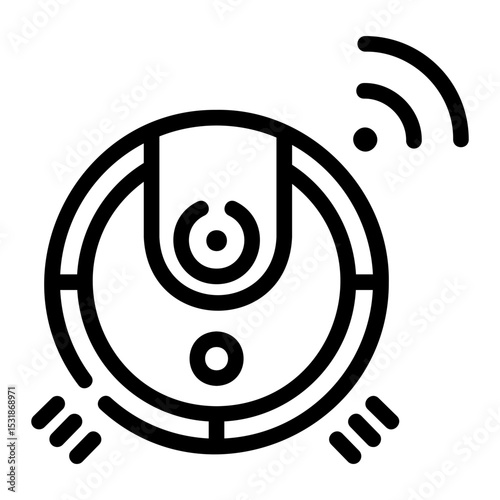 vacum robot Line Icon