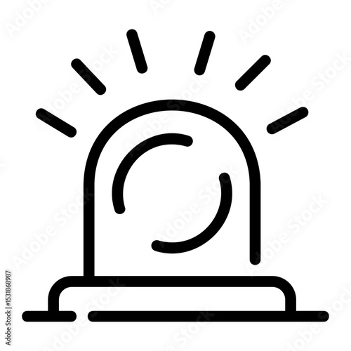 alarm siren Line Icon