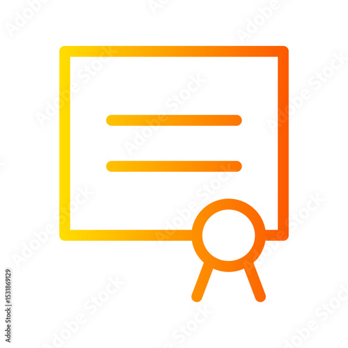 certification gradient icon