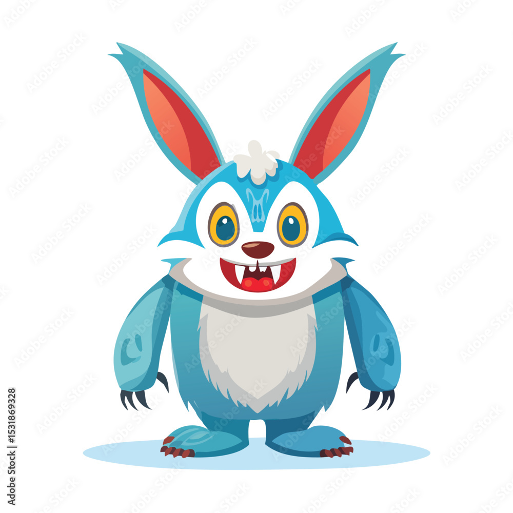 Obraz premium Arctic Hare Streamlined Vector Art with Flat Colors and Sharp Linework