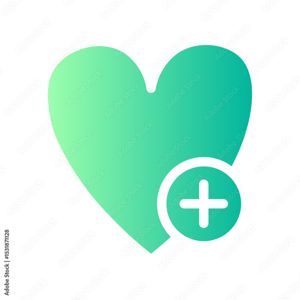 Obraz premium heart gradient icon