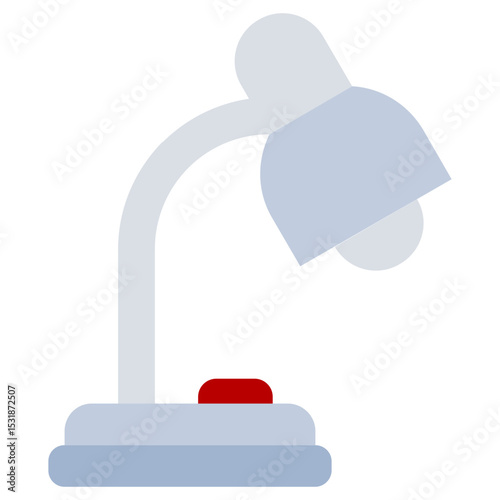Desk Lamp Flat Icon, Workplace and office element Flat Design Icon Symbol