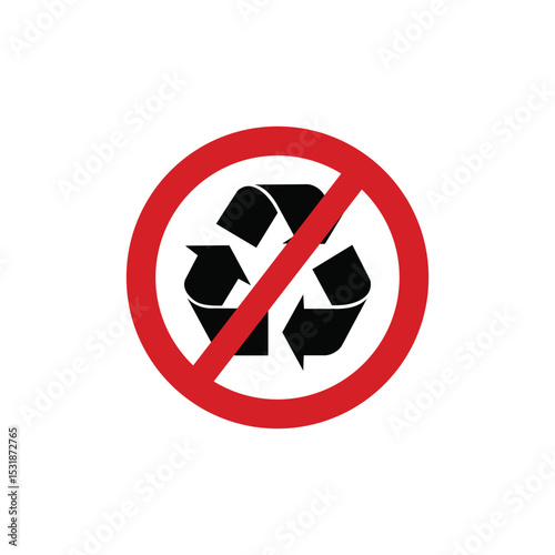  DO NOT RECYCLE ICON VECTOR SIGN