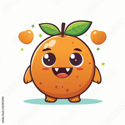 Mamey Sapote Flat-Style Vector Illustration with Balanced Composition