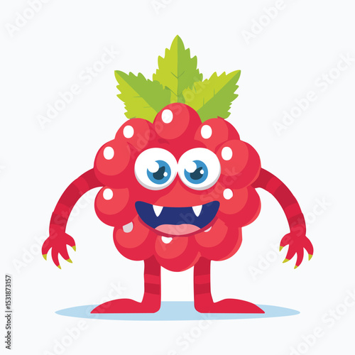 Redcurrant Flat-Style Vector Illustration with Balanced Composition