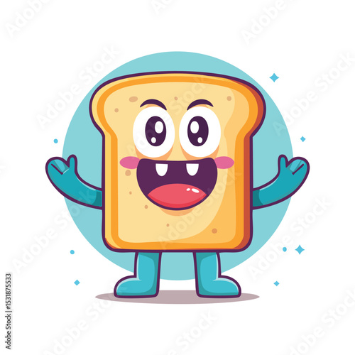 Banana Bread Flat Illustration Featuring Clean Shapes and Bold Outlines