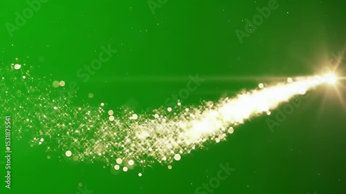 Golden Stardust Trail A Magical, Sparkling Light Effect for Cinematic Visuals and Motion Graphics