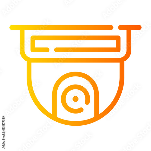cctv dome Line Gradient Icon