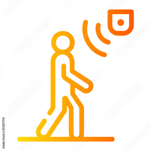 motion sensor Line Gradient Icon