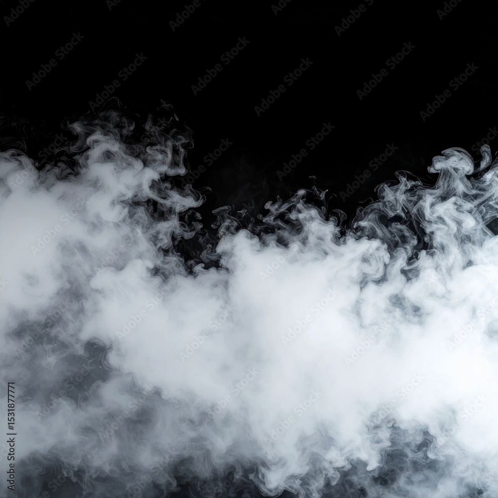 Fototapeta premium White Smoke on Black Background