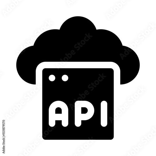Cloud API glyph icon