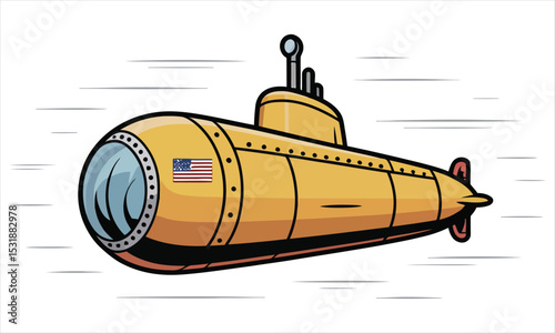 illustration of a submarine