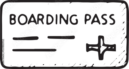 A boarding pass icon, symbolizing the frequent travel aspect of the nomad lifestyle