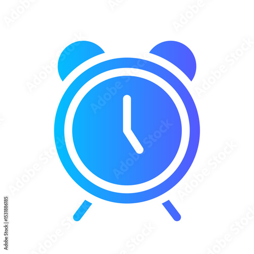 alarm clock gradient icon