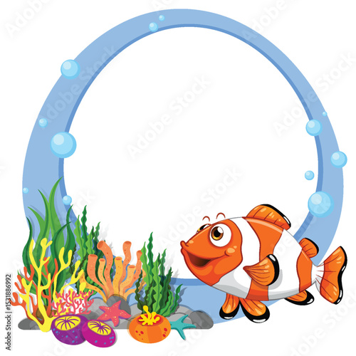 Colorful Underwater Scene with Clownfish