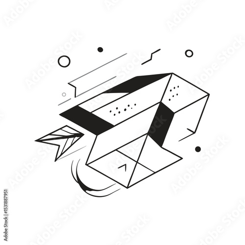 Abstract minimalist generative art design