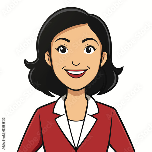 Professional woman with a confident smile, suggesting success and readiness.