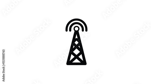 Cellular Tower Icon: Crisp Vector Graphic for Websites & Apps