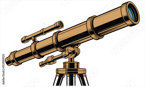 telescope isolated on white