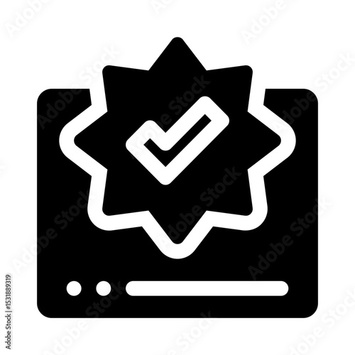 Green tick glyph icon