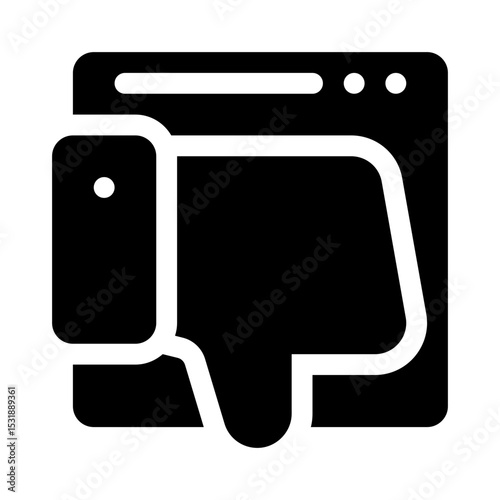 Thumbs down glyph icon