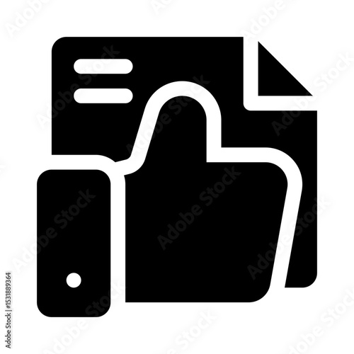 Thumbs up glyph icon