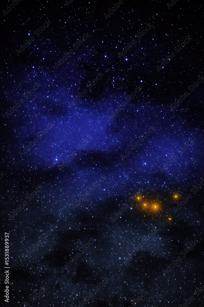 Obraz premium Deep space nebula with bright stars