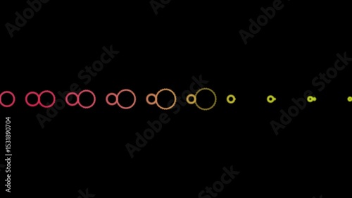Geometric gradient background with star shapes. Neon star animation. Radio wave effect.