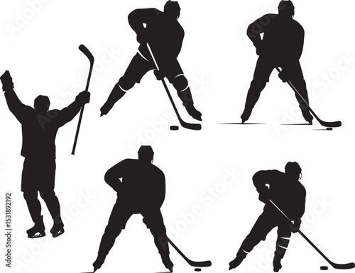 Field hockey silhouette vector illustration