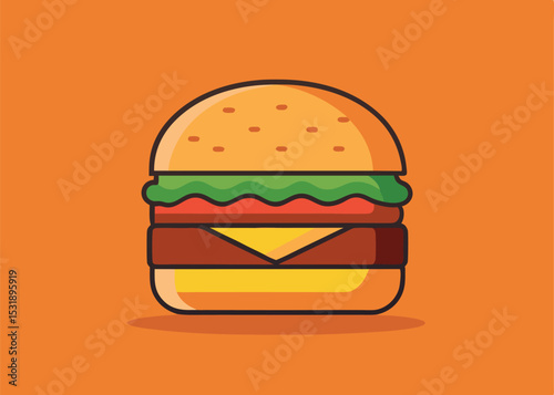 fast food hamburger vector
