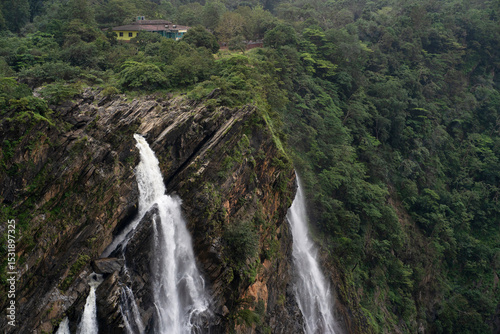 waterfall in the mountains
