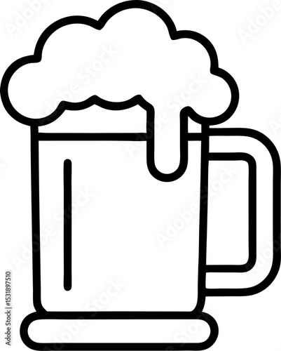 vector illustration of Beer Mug