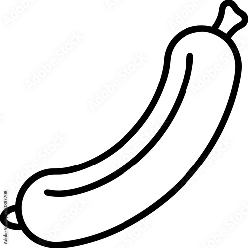 fried sausage isolated