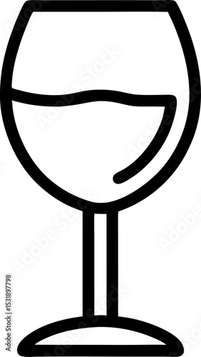 vector illustration of a wine glass