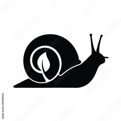 Eco friendly snail logo design nature icon