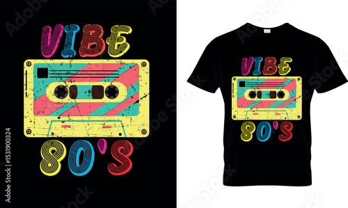Vintage music t-shirt design.Colorful and fashionable t-shirt design for men and women.