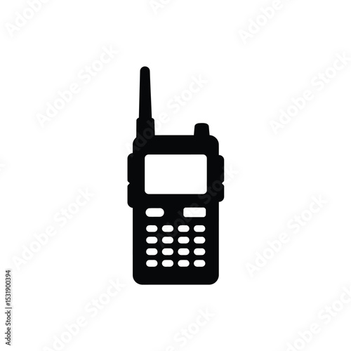 Handheld two way radio communication device icon