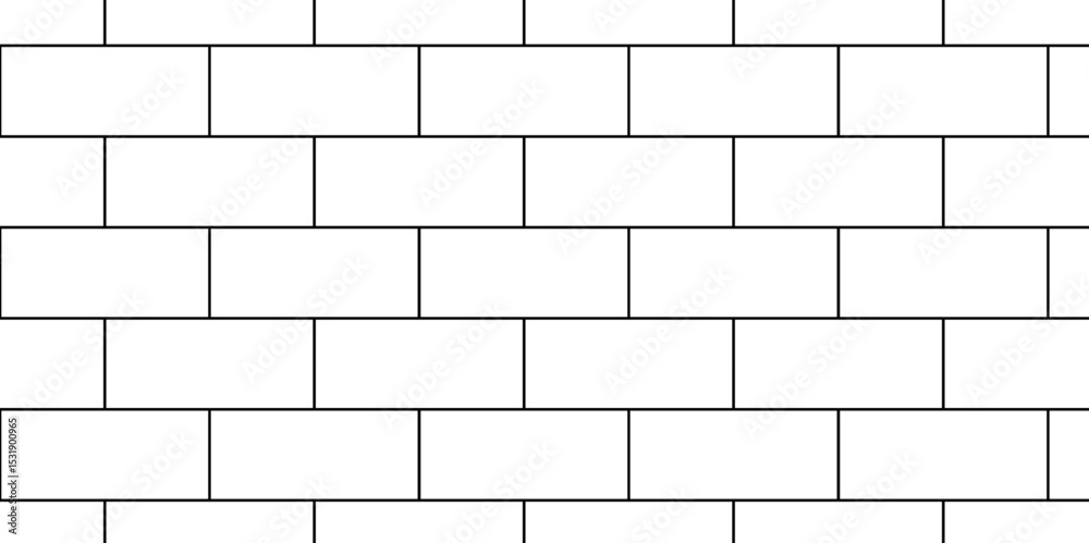Pavement close up seamless mosaic stone concrete wall surface tiles. subway vector block rock white brick wall texture background.	