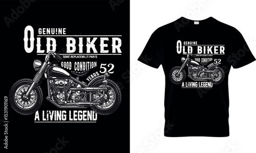 Vintage bike t-shirt design. black and white t-shirt design for men and women.