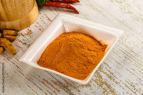 Fototapeta Naklejka Na Ścianę i Meble -  Tumeric curcuma powder for culinary