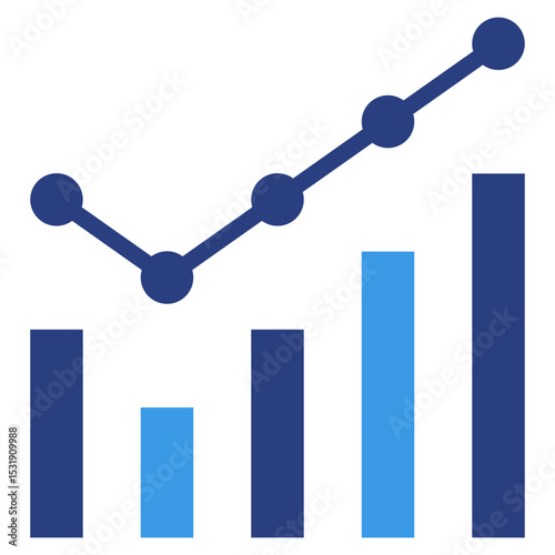 Bar Chart Growth  Icon Element For Design