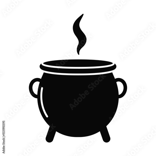 Golden coffee and tea cups, with or without a magical cauldron, are hot vector illustrations isolated on white